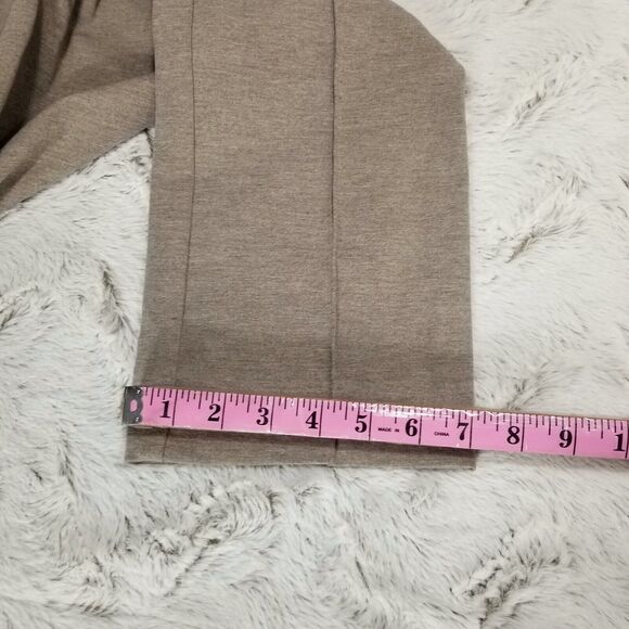 Chico's Lindy Side-Zip Pants Womens 1 Brown Straight Flat front Dark Wash - Picture 8 of 12